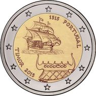  2 евро 2015 &laquo;500-летие первого контакта Португалии и Тимора&raquo; Португалия, фото 1 