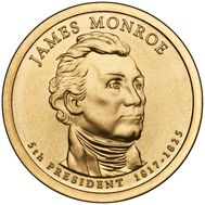  1 доллар 2008 «5-й президент Джеймс Монро» США, фото 1 