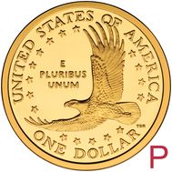  1 доллар 2000 «Парящий орёл» США P (Сакагавея), фото 1 