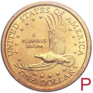  1 доллар 2001 «Парящий орёл» США P (Сакагавея), фото 1 