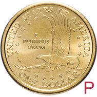  1 доллар 2006 «Парящий орёл» США P (Сакагавея), фото 1 