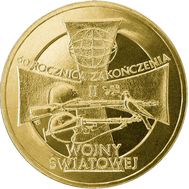  2 злотых 2005 &laquo;60-летие окончания Второй мировой войны&raquo; Польша, фото 1 