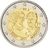  2 евро 2011 «100 лет Международному женскому дню» Бельгия, фото 1 