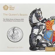  5 фунтов 2020 «Белая Лошадь дома Ганновер» (Звери Королевы) в буклете, фото 1 