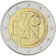  2 евро 2015 «2000 лет римскому поселению Эмона» Словения, фото 1 
