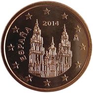  1 евроцент 2014 Испания, фото 1 