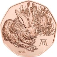  5 евро 2016 «Заяц Дюрера» Австрия, фото 1 