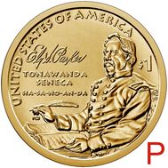  1 доллар 2022 «Эли Сэмюэл Паркер, офицер армии США» P (Сакагавея), фото 1 