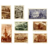  1946. СССР. 980-987. Виды Москвы. 8 марок, фото 1 