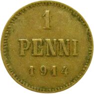  1 пенни 1914 Николай II F, фото 1 