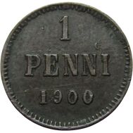 1 пенни 1900 Николай II F, фото 1 