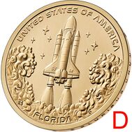  1 доллар 2025 «Спейс шаттл» США D (Американские инновации), фото 1 