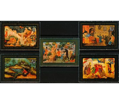  5 почтовых марок «Народный художественный промысел Мстеры» СССР 1982, фото 1 