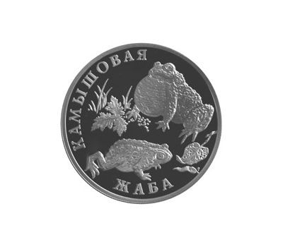 Серебряная монета 1 рубль 2004 «Камышовая жаба», фото 1 