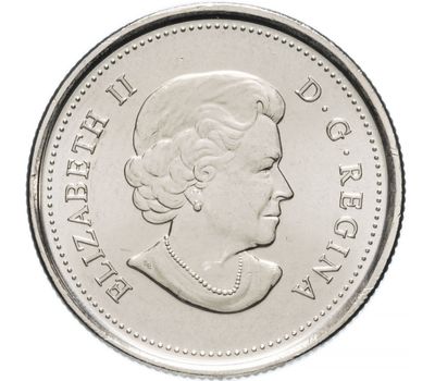  Монета 25 центов 2011 «Бизон» Канада (цветная), фото 2 