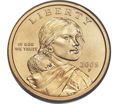  Монета 1 доллар 2005 «Парящий орёл» США P (Сакагавея), фото 2 