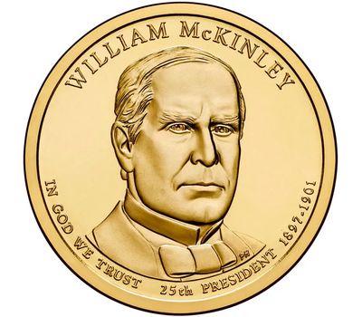  Монета 1 доллар 2013 «25-й президент Уильям Мак-Кинли» США (случайный монетный двор), фото 1 