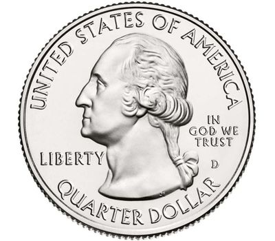 Монета 25 центов 2014 «Национальный парк Шенандоа» (22-ой нац. парк США) D, фото 2 