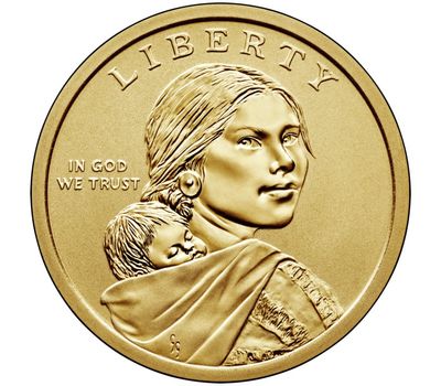  Монета 1 доллар 2012 «Индеец с лошадью» США D (Сакагавея), фото 2 