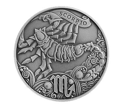  Монета 1 рубль 2015 «Зодиакальный гороскоп: Скорпион» Беларусь, фото 1 