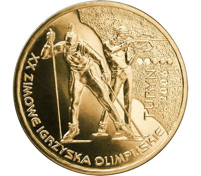  Монета 2 злотых 2006 «XX Зимние Олимпийские игры: Турин 2006» Польша, фото 1 