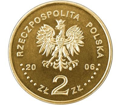  Монета 2 злотых 2006 «Костёл в Хачуве» Польша, фото 2 