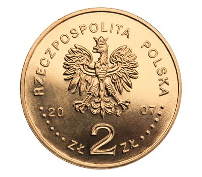  Монета 2 злотых 2007 «Рыцарь тяжеловооруженный XV век» Польша, фото 2 
