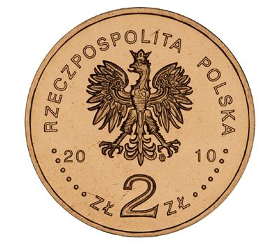  Монета 2 злотых 2010 «Польская олимпийская сборная в Ванкувере 2010» Польша, фото 2 