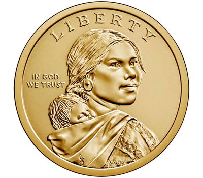  Монета 1 доллар 2020 «Антидискриминационный закон Элизабет Ператрович» США P (Сакагавея), фото 2 