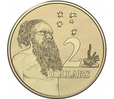  Монета 2 доллара 2016 «Абориген. 50-летие десятичного обращения» Австралия, фото 1 