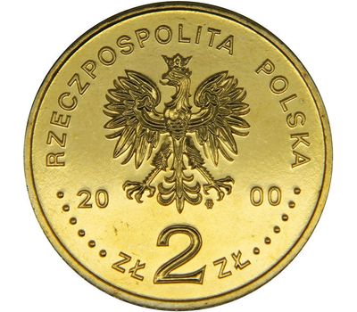  Монета 2 злотых 2000 «Великий юбилей 2000 года» Польша, фото 2 