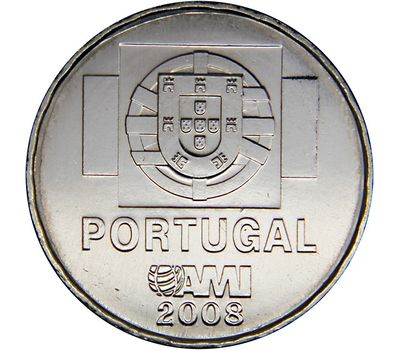  Монета 1,5 евро 2008 «Монета против безразличия» Португалия, фото 2 