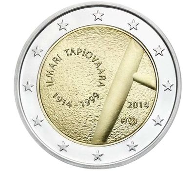  Монета 2 евро 2014 «100 лет со дня рождения Илмари Тапиоваара» Финляндия, фото 1 