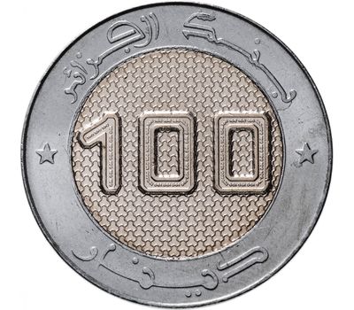  Монета 100 динаров 2019 «Спутник связи Alcomsat-1» Алжир, фото 2 