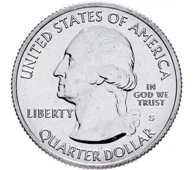  Монета 25 центов 2020 «Ферма Дж. А. Вейра» (52-й нац. парк США) S, фото 2 