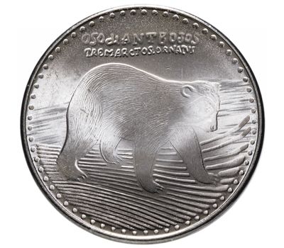  Монета 50 песо 2018 «Очковый медведь» Колумбия, фото 1 