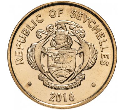  Монета 5 центов 2016 «Улитка» Сейшельские острова, фото 2 