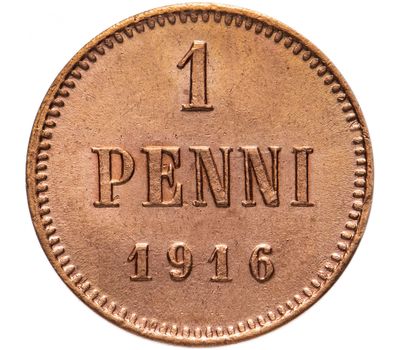  Монета 1 пенни 1916 VF-XF, фото 1 