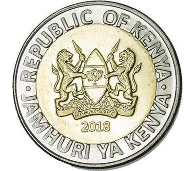  Монета 20 шиллингов 2018 «Слон» Кения, фото 2 