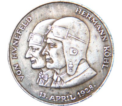  Медаль 1928 «Герман Коль. В память пересечения Атлантики» Третий Рейх (копия), фото 2 