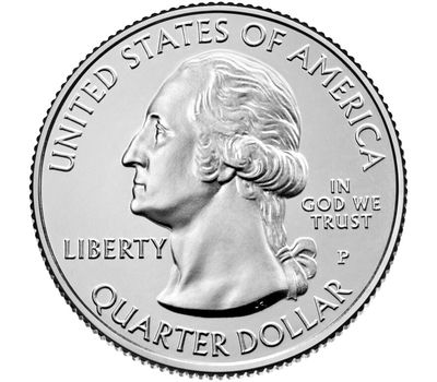  Монета 25 центов 2021 «Пилоты из Таскиги» (56-й нац. парк США) P, фото 2 