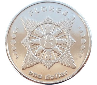  Монета 1 доллар 2020 «Парусник «Горх Фок» Остров Флорес, фото 2 