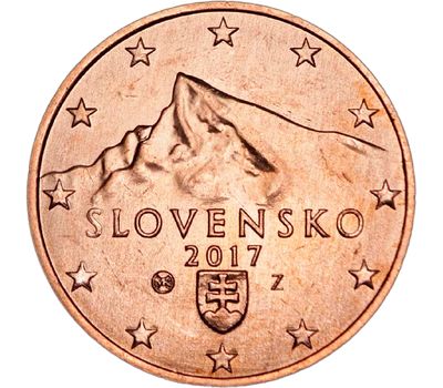  Монета 5 евроцентов 2017 Словакия, фото 1 