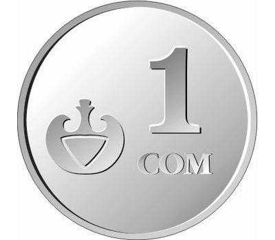  Монета 1 сом 2008 Киргизия, фото 1 