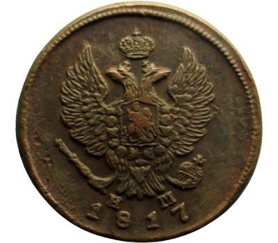  Монета 2 копейки 1817 ЕМ НМ Александр I F, фото 2 