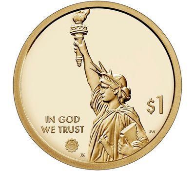  Монета 1 доллар 2021 «Ральф Баер, игровая приставка. Нью-Гэмпшир» P (Американские инновации), фото 2 