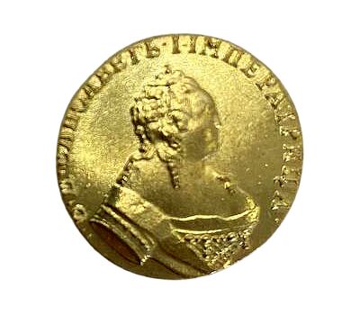  Монета золотой червонец 1749 Елизавета Петровна (копия), фото 2 