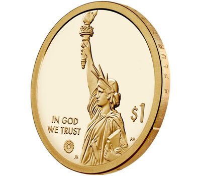  Монета 1 доллар 2022 «Блюграсс. Кентукки» США P (Американские инновации), фото 3 