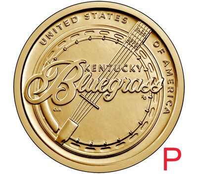 Монета 1 доллар 2022 «Блюграсс. Кентукки» США P (Американские инновации), фото 1 