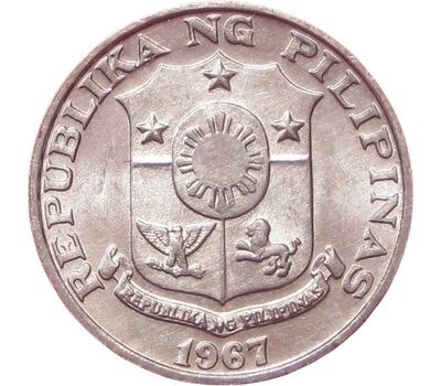  Монета 1 сентимо 1967 Филиппины, фото 2 